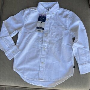 GAP Kids, Classic, White, Oxford, Button-Down Shirt, Size XS 5/6